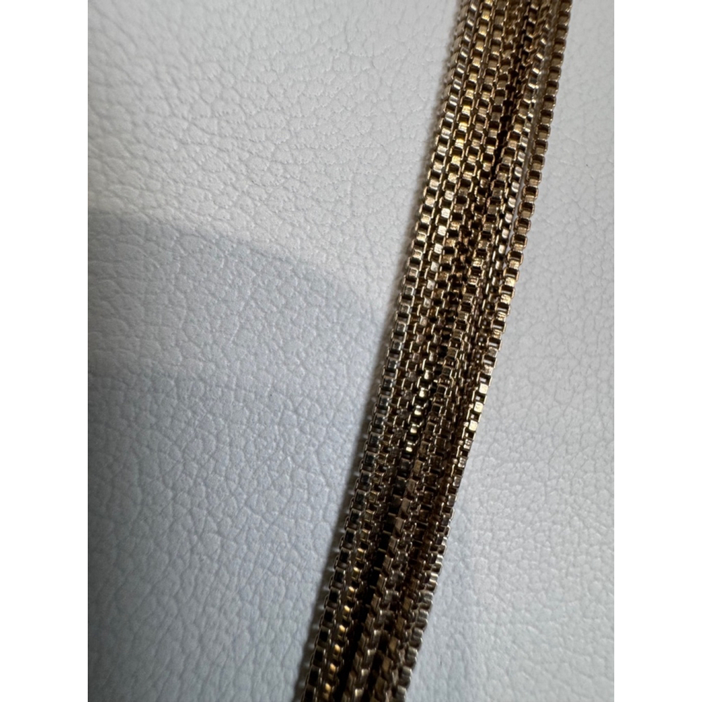 Satellite Paris Necklace Gold Tone multi strand circle station 36-39” necklace - Picture 3 of 8